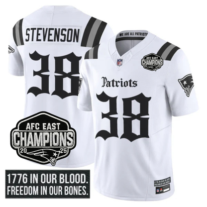 NE 'Gothic Revolution Edition' AFC East Champions Patch Vapor Limited Jersey - All Stitched-DTD