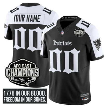 NE 'Gothic Revolution Edition' AFC East Champions Patch Vapor Limited Jersey - All Stitched-DTD