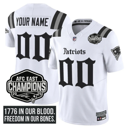 Custom NE 'Gothic Revolution Edition' AFC East Champions Patch Vapor Limited Jersey - All Stitched-DTD