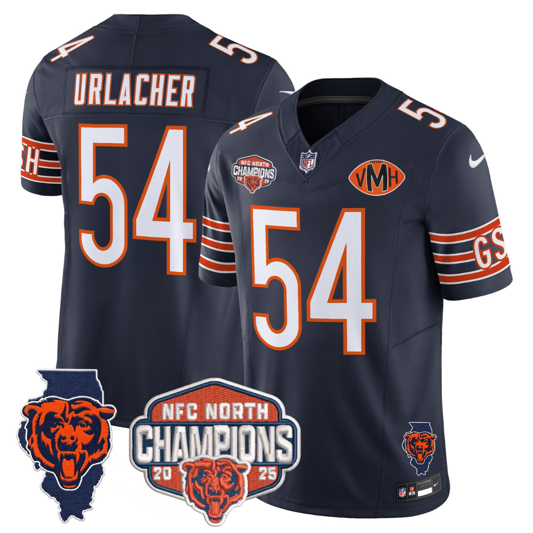 CHI 2025 NFC North Champions Patch Jersey V2 - All Stitched-DTD