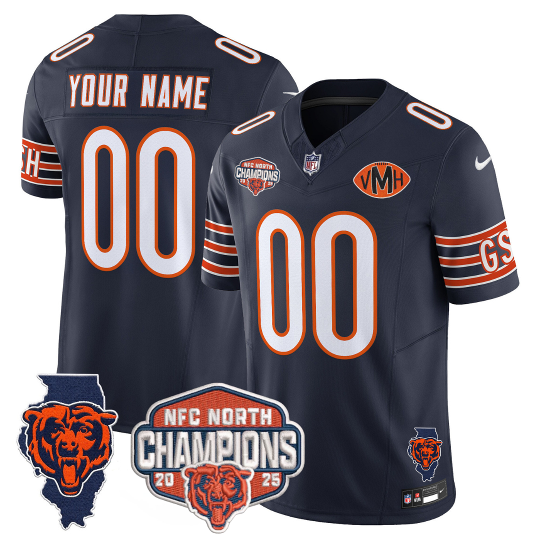 CHI 2025 NFC North Champions Patch Jersey V2 - All Stitched-DTD
