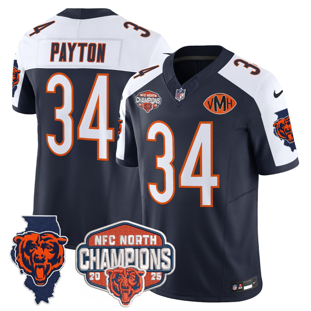 CHI 2025 NFC North Champions Patch Jersey V2 - All Stitched-DTD