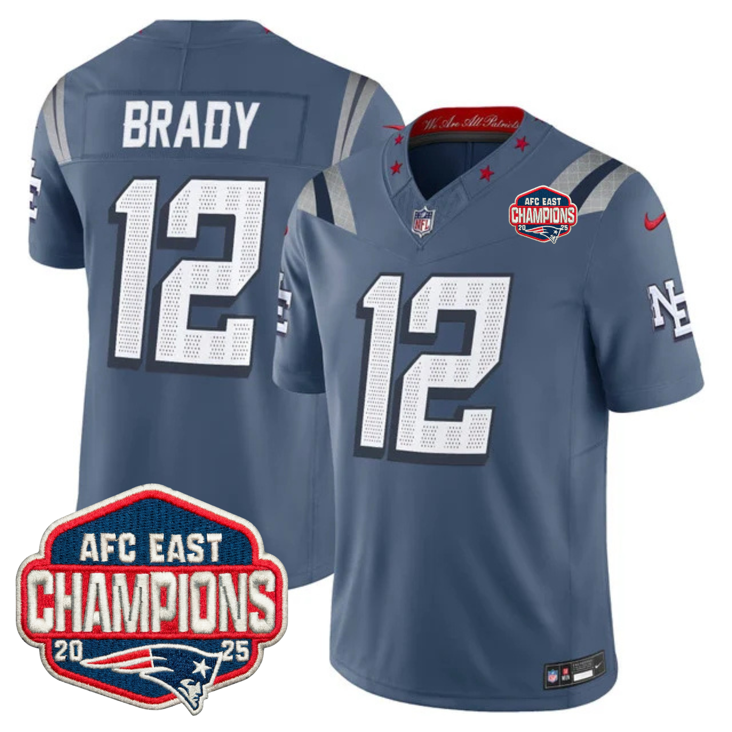 NE AFC East Champions Patch Vapor Limited Jersey - All Stitched-DTD