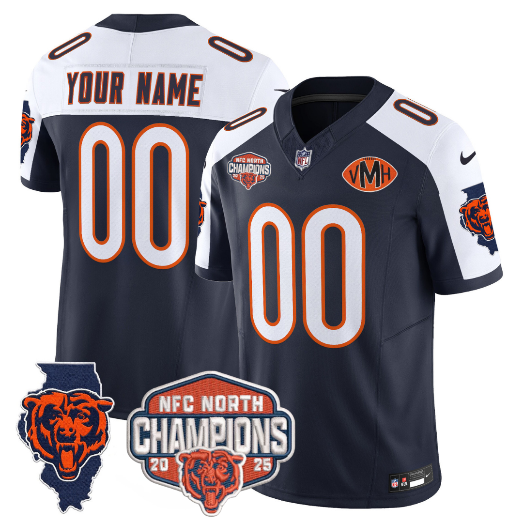 CHI 2025 NFC North Champions Patch Jersey V2 - All Stitched-DTD
