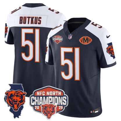 CHI 2025 NFC North Champions Patch Jersey V2 - All Stitched-DTD