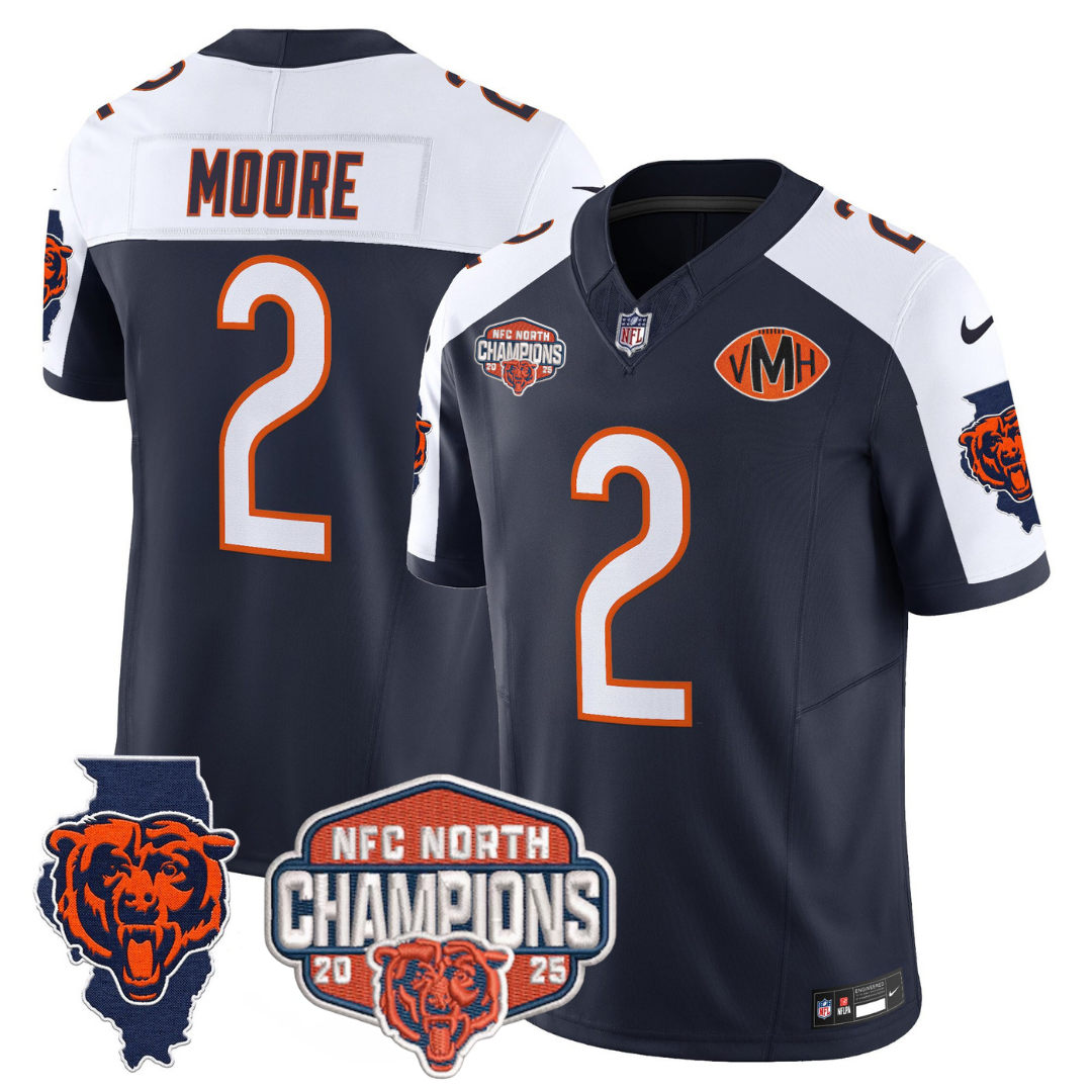 CHI 2025 NFC North Champions Patch Jersey V2 - All Stitched-DTD