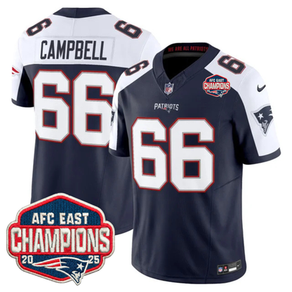 NE AFC East Champions Patch Vapor Limited Jersey - All Stitched-DTD