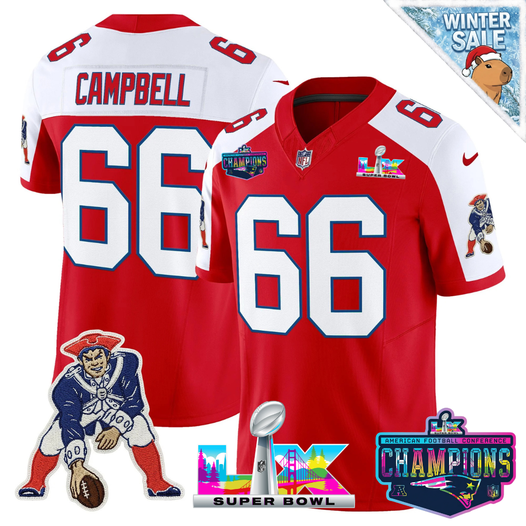 NE 2025 Vapor Jersey - AFC Champions Limited Patch - All Stitched-DTD