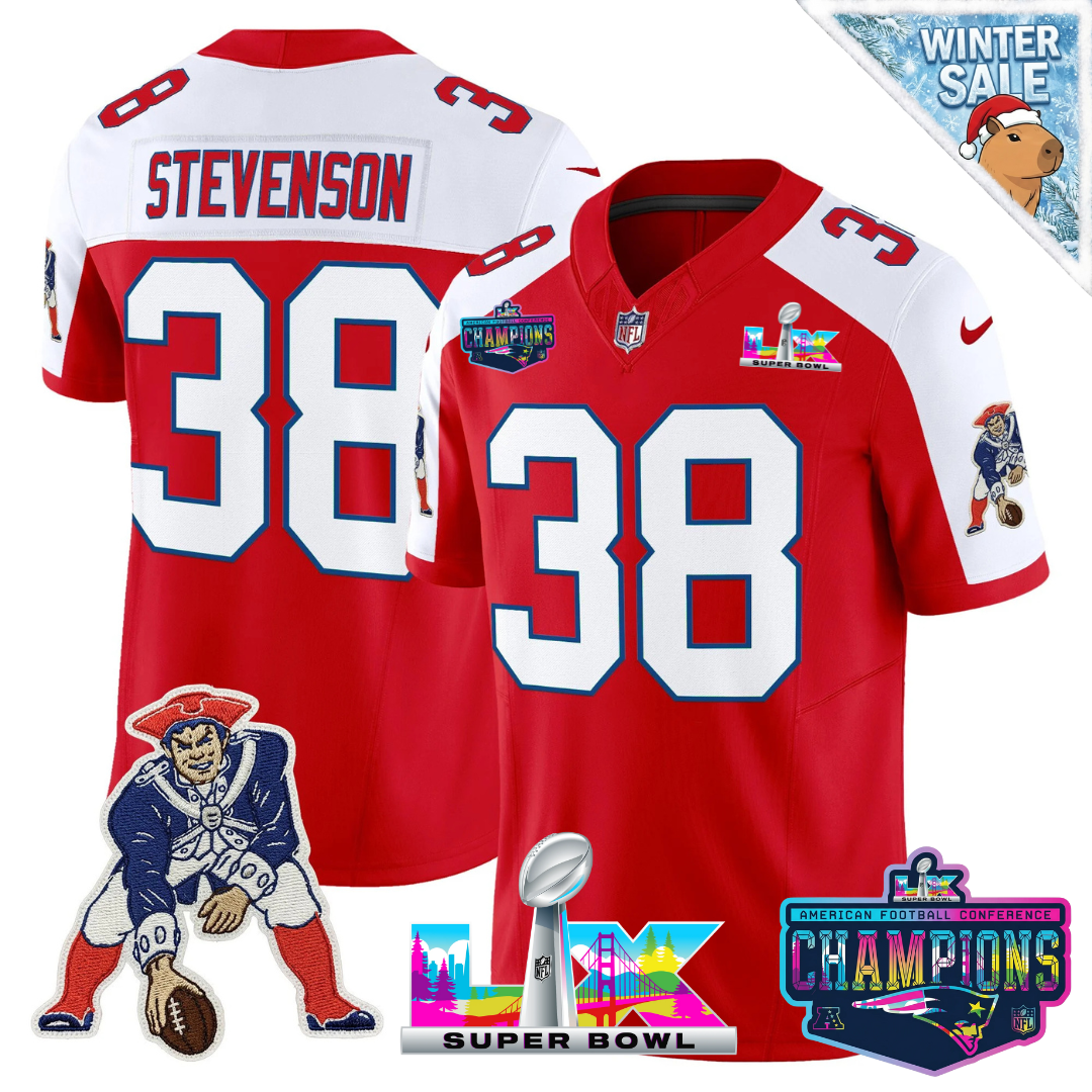 NE 2025 Vapor Jersey - AFC Champions Limited Patch - All Stitched-DTD