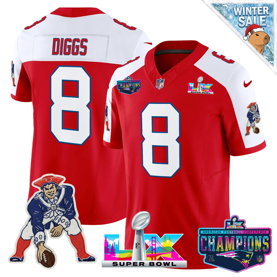 NE 2025 Vapor Jersey - AFC Champions Limited Patch - All Stitched-DTD