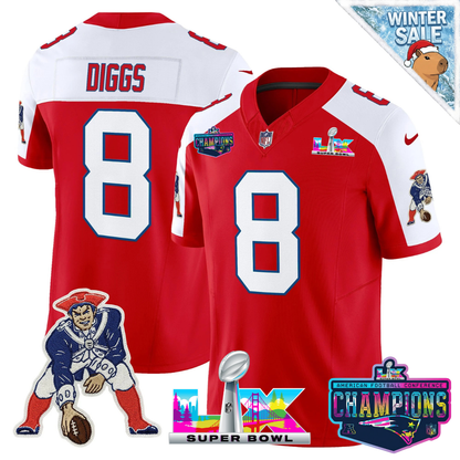 NE 2025 Vapor Jersey - AFC Champions Limited Patch - All Stitched-DTD