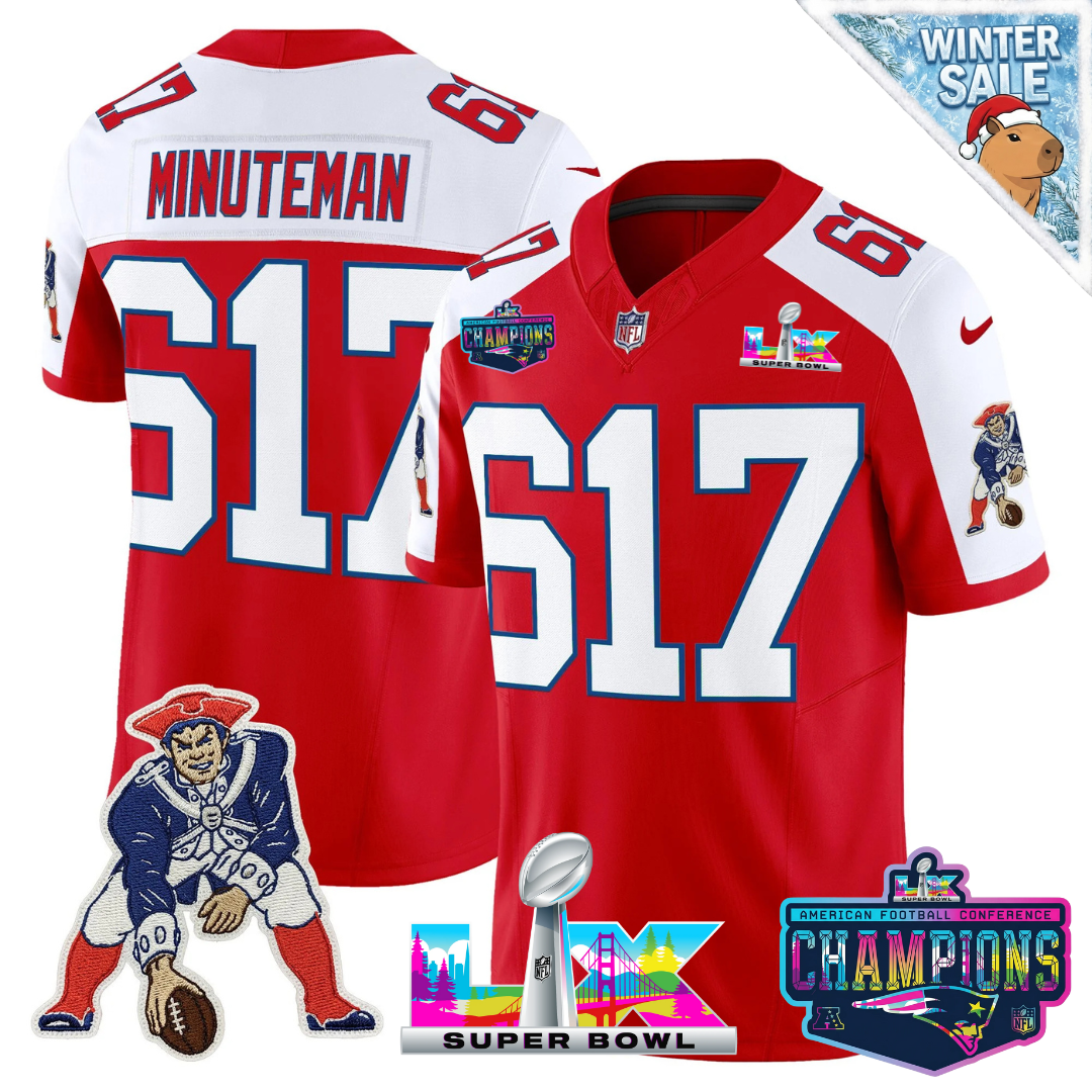 NE 2025 Vapor Jersey - AFC Champions Limited Patch - All Stitched-DTD