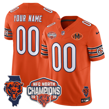 Custom CHI 2025 NFC North Champions Patch Jersey V2 - All Stitched-DTD