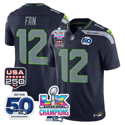 SEA SBLX Champs & US 250th Patch Vapor Limited Jersey - All Stitched-DTD