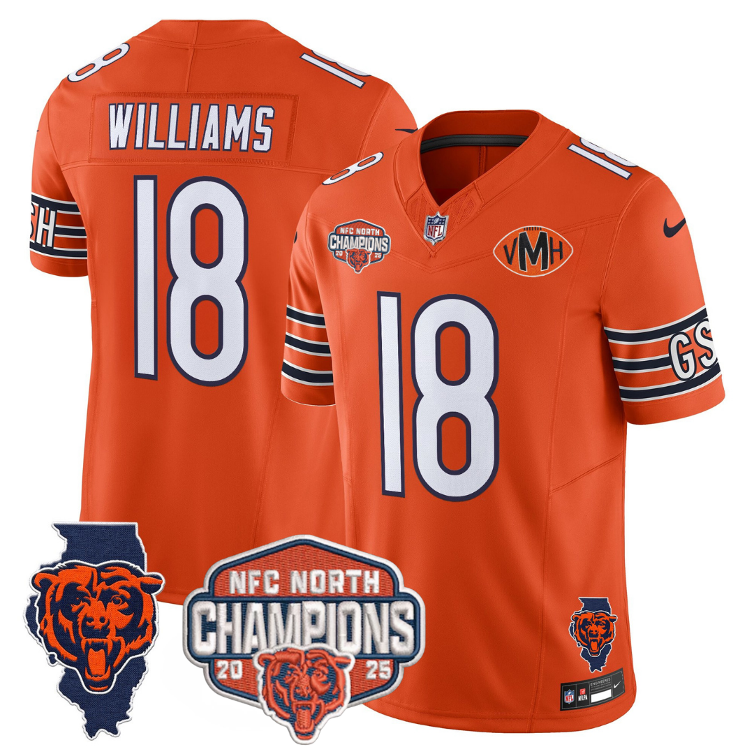 CHI 2025 NFC North Champions Patch Jersey V2 - All Stitched-DTD