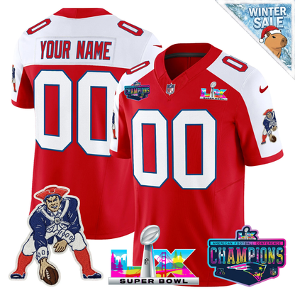 NE 2025 Vapor Jersey - AFC Champions Limited Patch - All Stitched-DTD