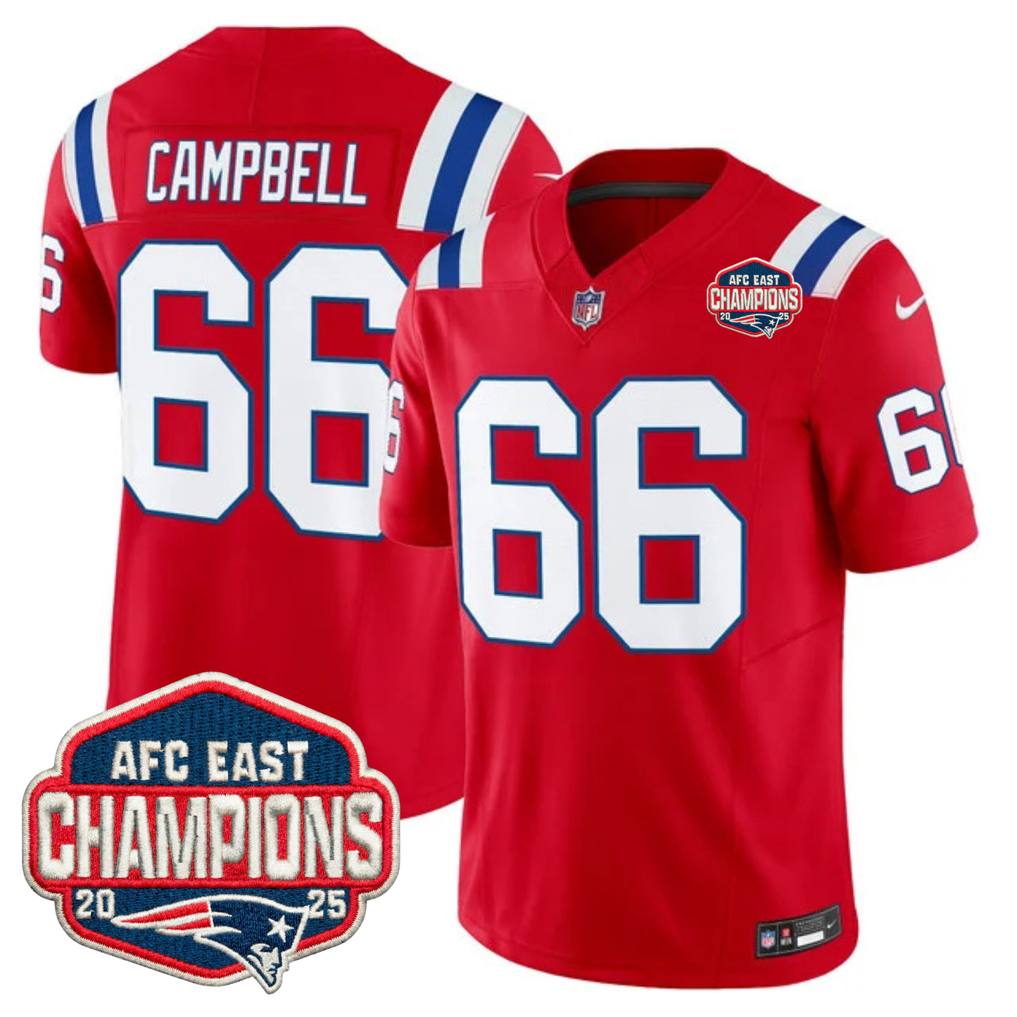 NE AFC East Champions Patch Vapor Limited Jersey - All Stitched-DTD