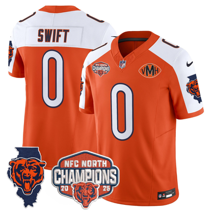 CHI 2025 NFC North Champions Patch Jersey V2 - All Stitched-DTD