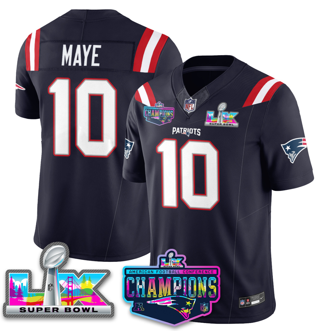 NE 2025 Vapor Jersey - AFC Champions Limited Patch - All Stitched-DTD