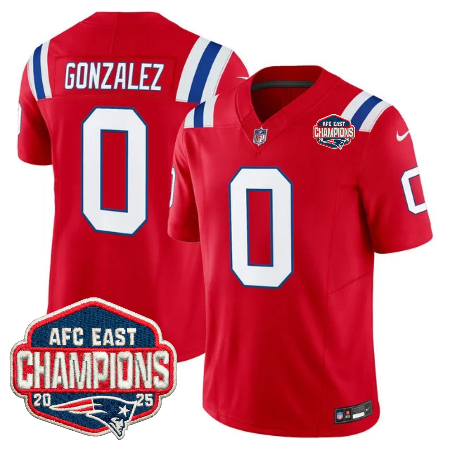 NE AFC East Champions Patch Vapor Limited Jersey - All Stitched-DTD