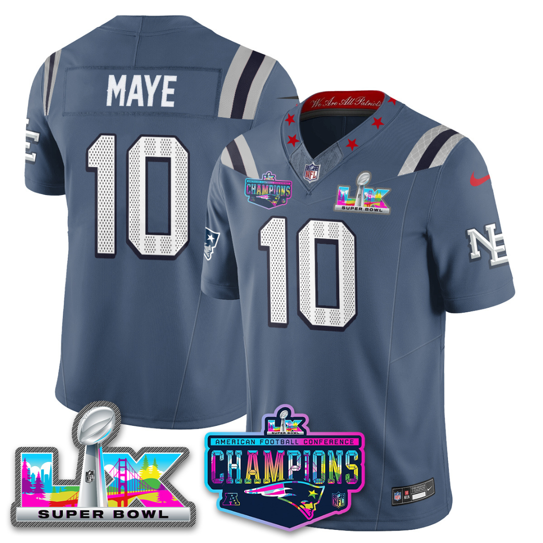 NE 2025 Vapor Jersey - AFC Champions Limited Patch - All Stitched-DTD