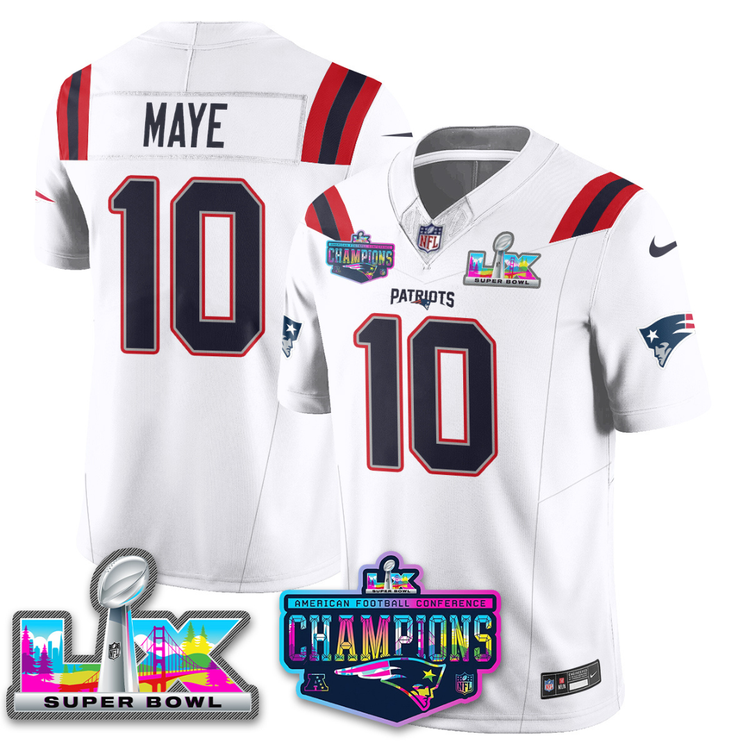 NE 2025 Vapor Jersey - AFC Champions Limited Patch - All Stitched-DTD