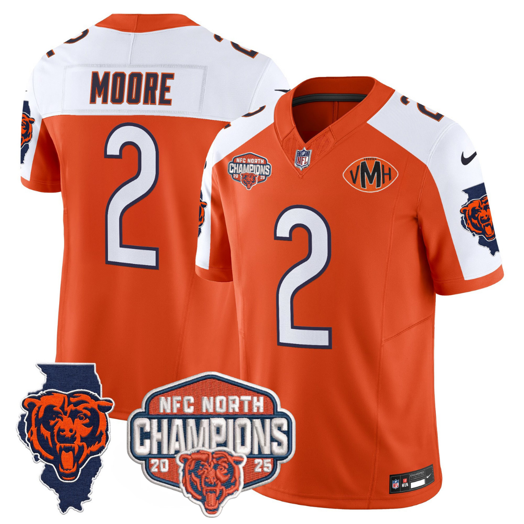 CHI 2025 NFC North Champions Patch Jersey V2 - All Stitched-DTD