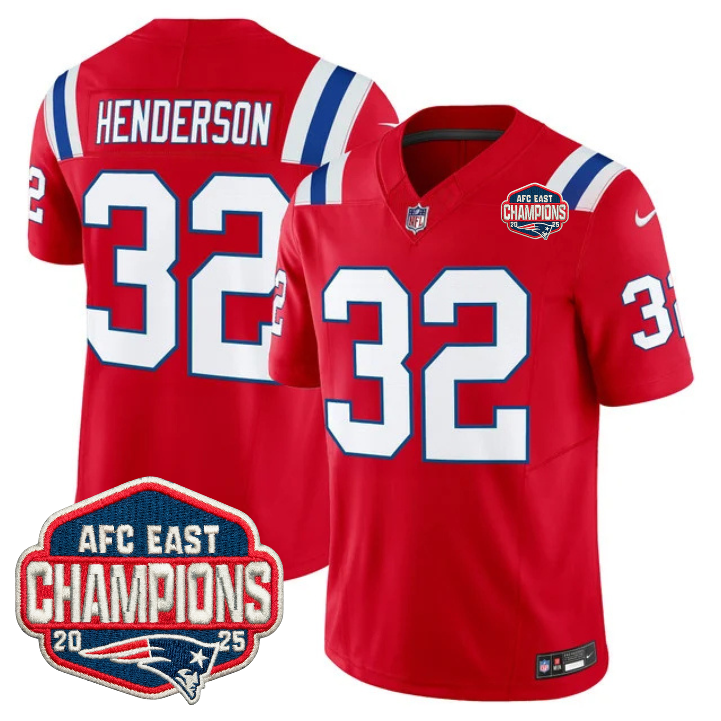 NE AFC East Champions Patch Vapor Limited Jersey - All Stitched-DTD