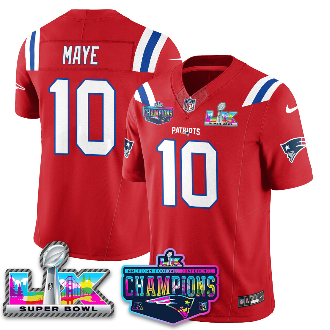 NE 2025 Vapor Jersey - AFC Champions Limited Patch - All Stitched-DTD