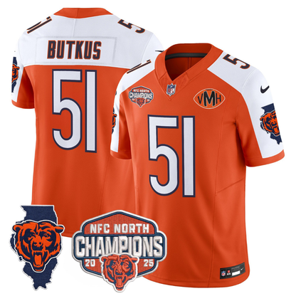 CHI 2025 NFC North Champions Patch Jersey V2 - All Stitched-DTD