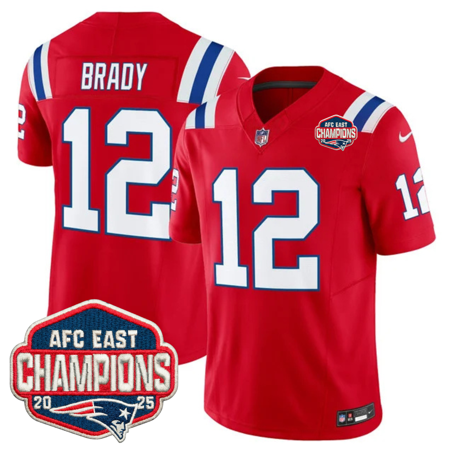 NE AFC East Champions Patch Vapor Limited Jersey - All Stitched-DTD