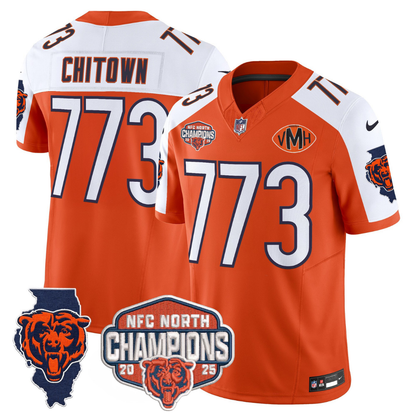 CHI 2025 NFC North Champions Patch Jersey V2 - All Stitched-DTD