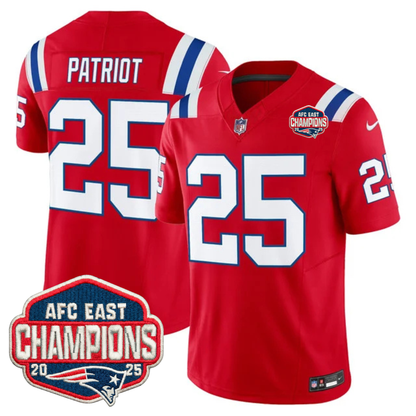 NE AFC East Champions Patch Vapor Limited Jersey - All Stitched-DTD