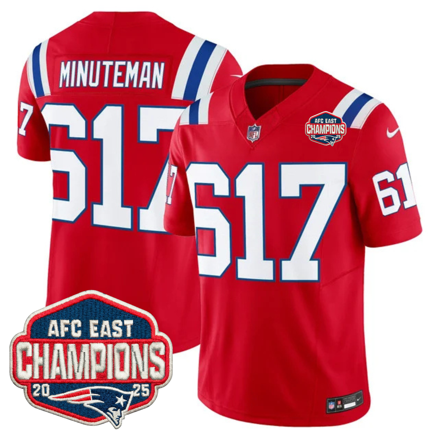NE AFC East Champions Patch Vapor Limited Jersey - All Stitched-DTD