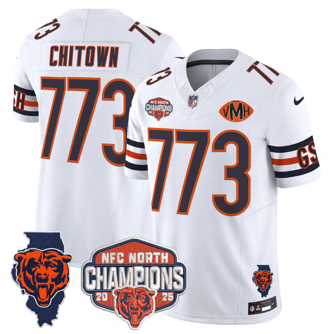CHI 2025 NFC North Champions Patch Jersey V2 - All Stitched-DTD