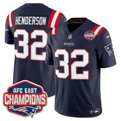 NE AFC East Champions Patch Vapor Limited Jersey - All Stitched-DTD