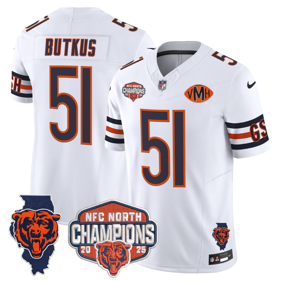 CHI 2025 NFC North Champions Patch Jersey V2 - All Stitched-DTD