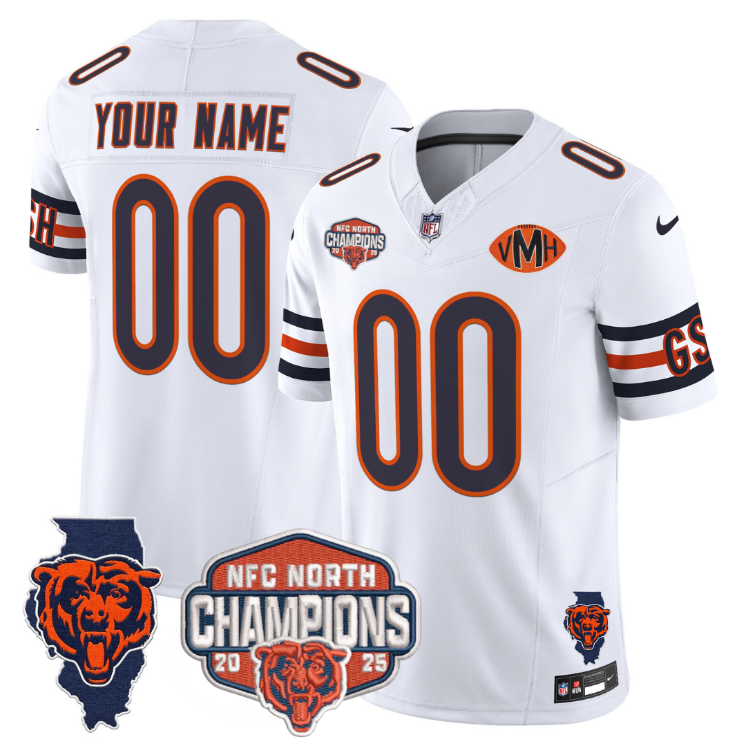 CHI 2025 NFC North Champions Patch Jersey V2 - All Stitched-DTD