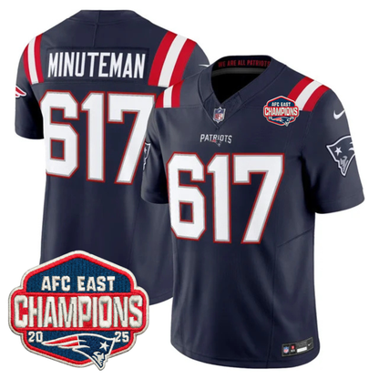 NE AFC East Champions Patch Vapor Limited Jersey - All Stitched-DTD