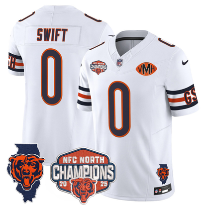 CHI 2025 NFC North Champions Patch Jersey V2 - All Stitched-DTD