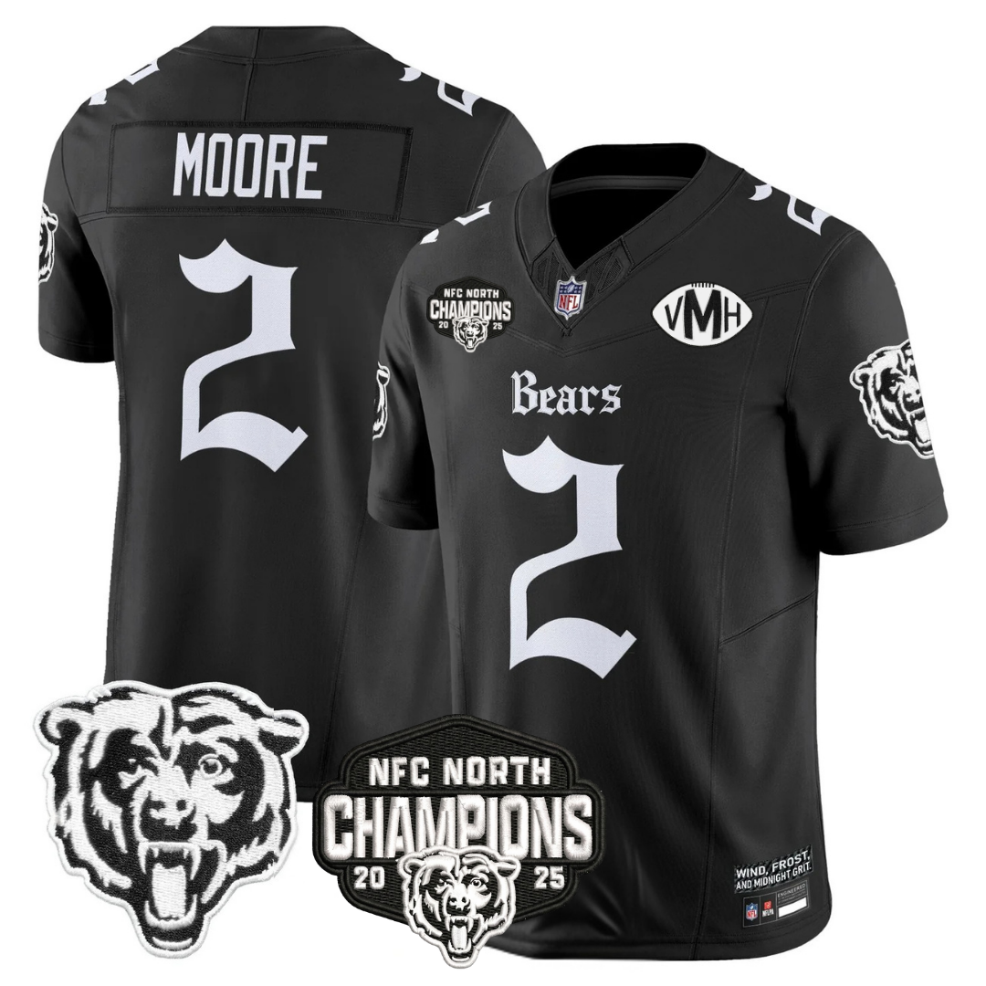 CHI 'Gothic Midway Legacy' NFC North Champions Patch Vapor Limited Jersey - All Stitched-DTD