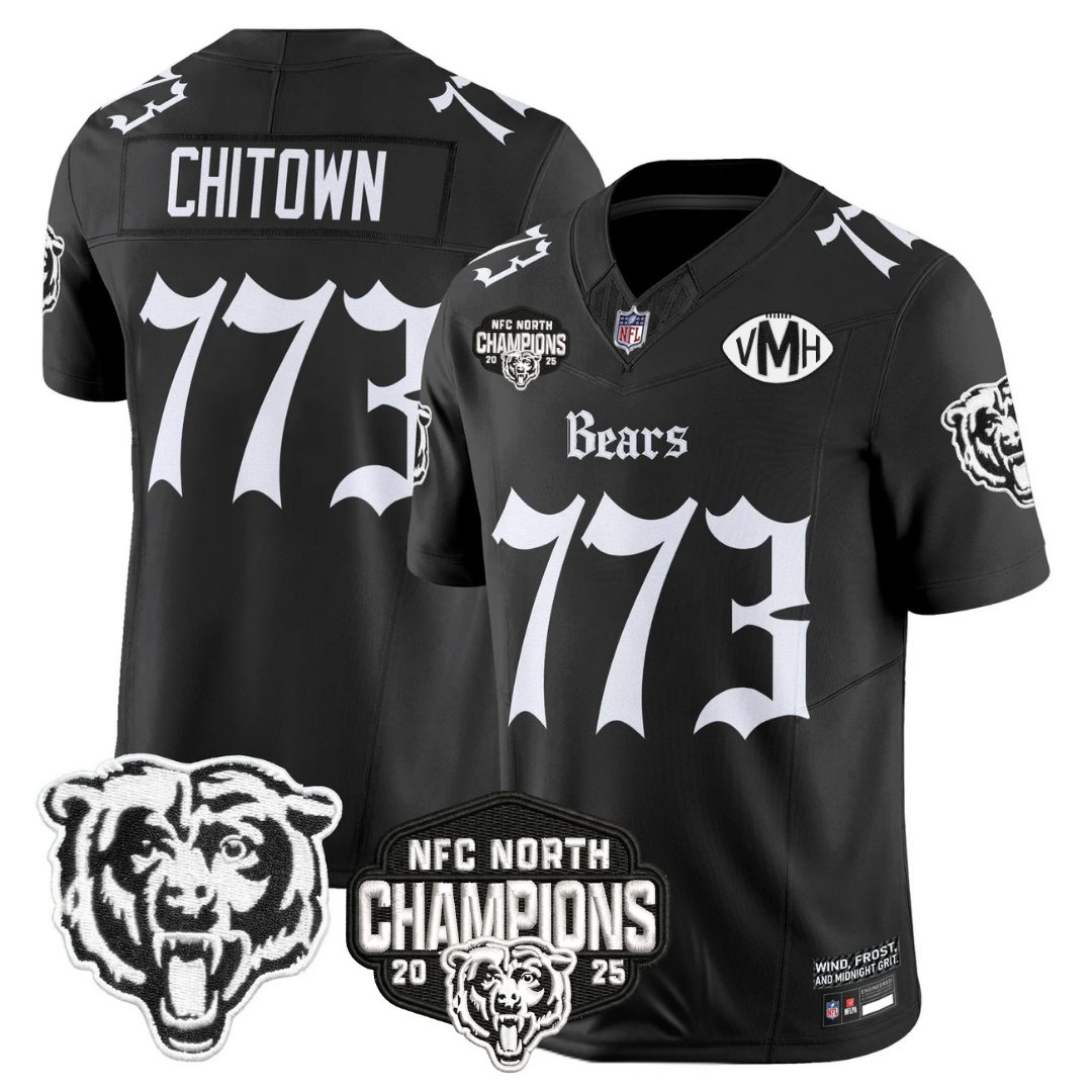 CHI 'Gothic Midway Legacy' NFC North Champions Patch Vapor Limited Jersey - All Stitched-DTD