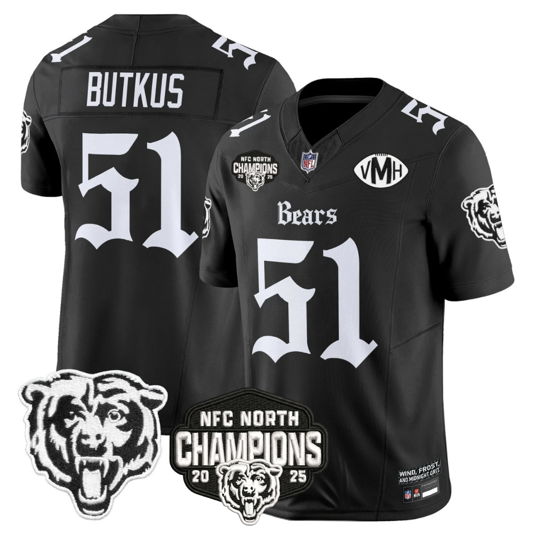 CHI 'Gothic Midway Legacy' NFC North Champions Patch Vapor Limited Jersey - All Stitched-DTD