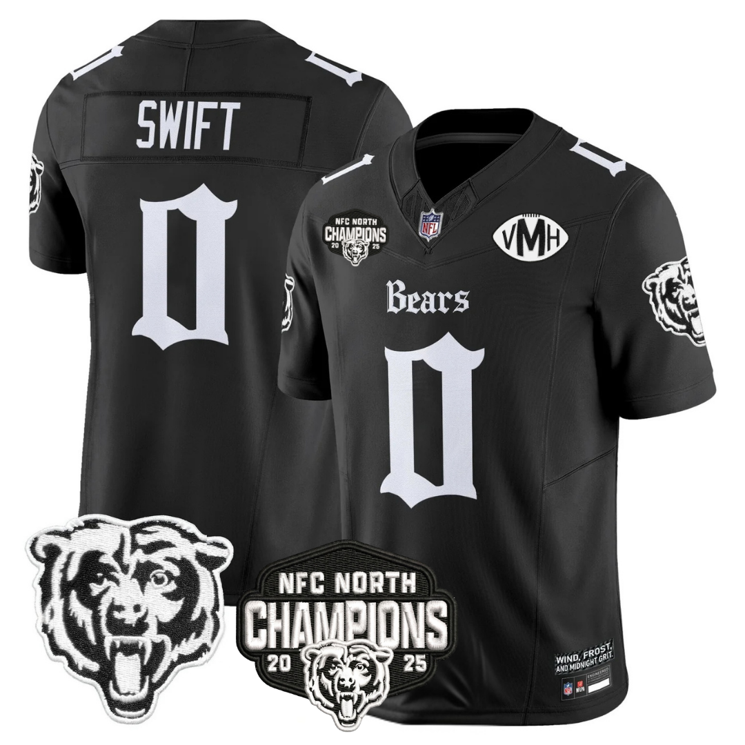 CHI 'Gothic Midway Legacy' NFC North Champions Patch Vapor Limited Jersey - All Stitched-DTD