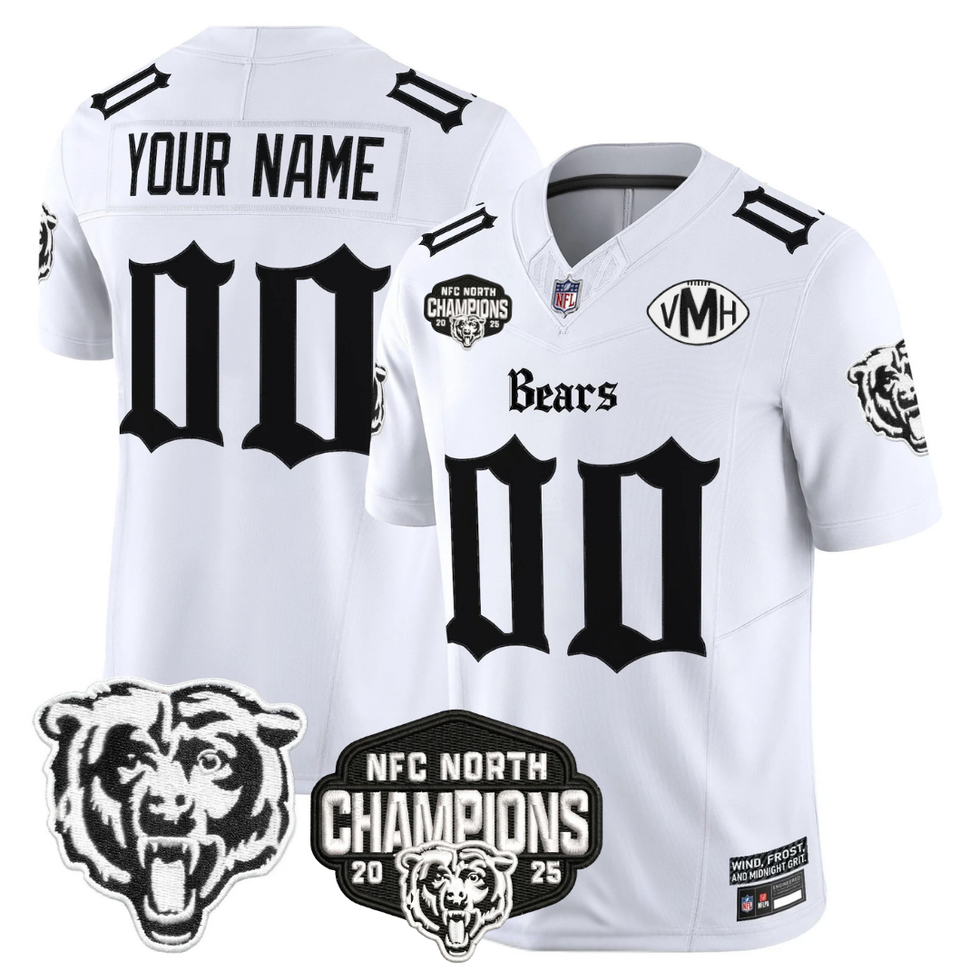 Custom CHI 'Gothic Midway Legacy' NFC North Champions Patch Vapor Limited Jersey - All Stitched-DTD