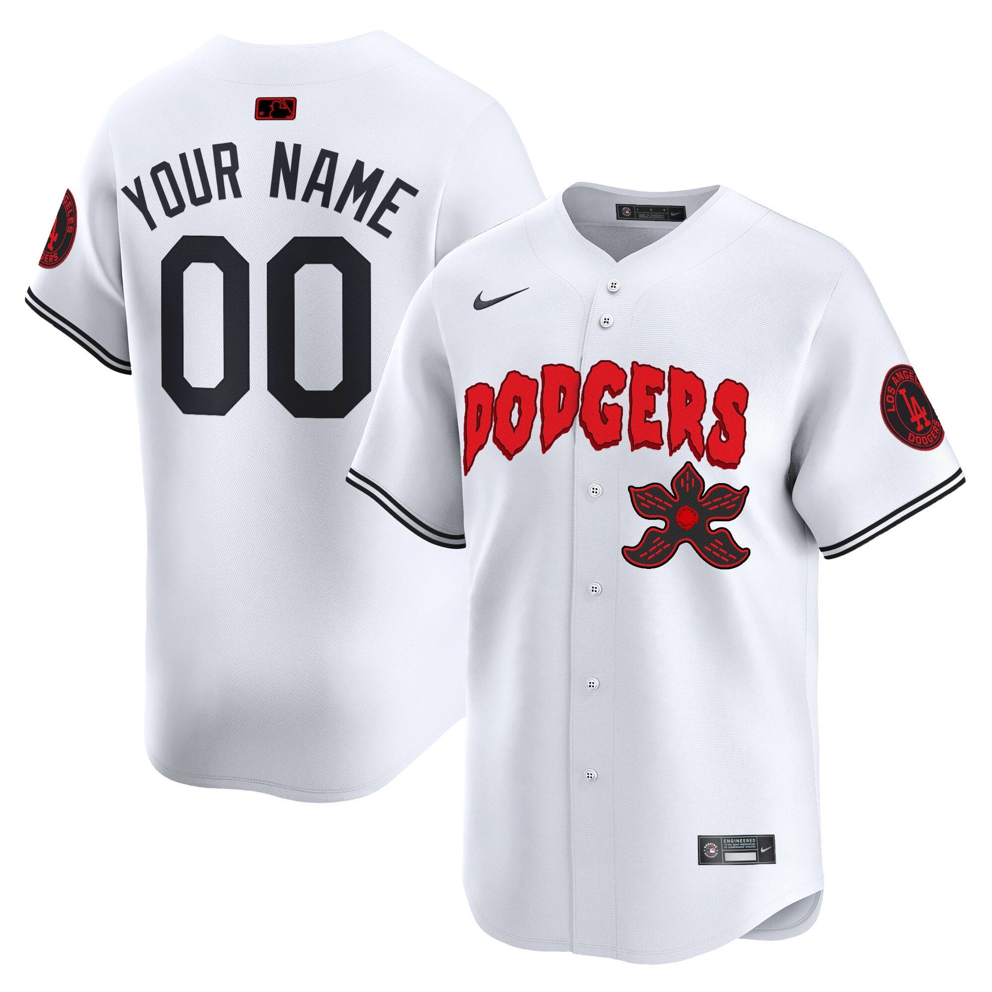 Dodgers Stranger Things Vapor Premier Limited Custom Jersey - All Stitched