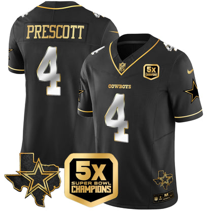 Men's Cowboys 5x Super Bowl Champions Vapor Limited Jersey - All Stitched