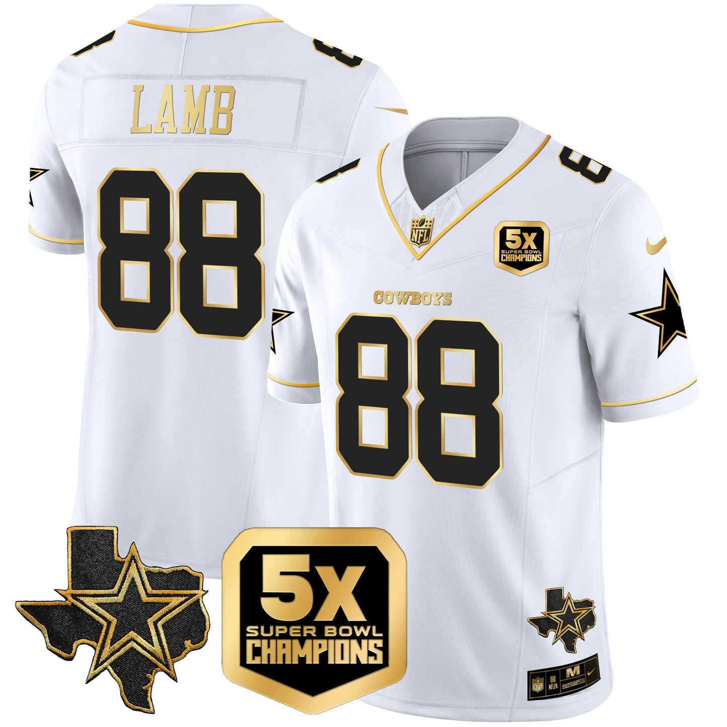 Men's Cowboys 5x Super Bowl Champions Vapor Limited Jersey - All Stitched