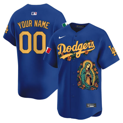 Dodgers Mexico Guadalupe Vapor Premier Limited Custom Jersey - Printed-DTD