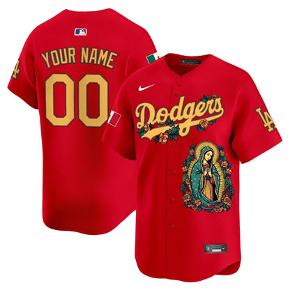 Dodgers Mexico Guadalupe Vapor Premier Limited Custom Jersey - Printed-DTD
